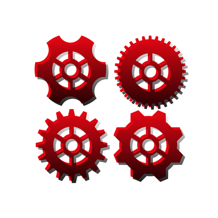 Cogwheel and development icon. Vector Illustrationのイラスト素材