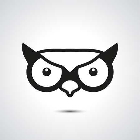 Owl icon. Vector illustrationのイラスト素材