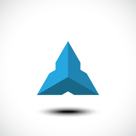 Triangle Abstract vector icon design template. Business media icon sign. Creative Technology symbol.のイラスト素材