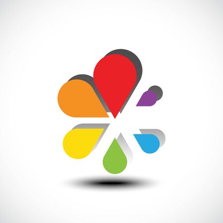 Abstract flower icon. Vector illustrationのイラスト素材