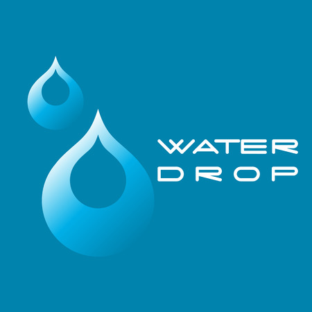 Abstract blue water drop. Vector creative conceptのイラスト素材