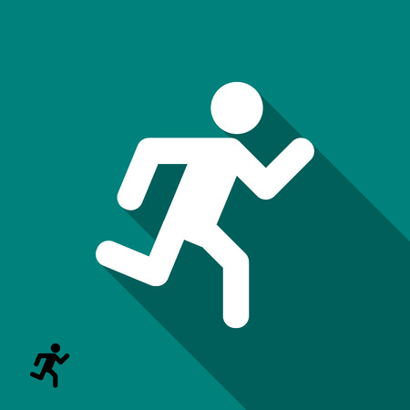 Running man icon. Vector illustrationのイラスト素材