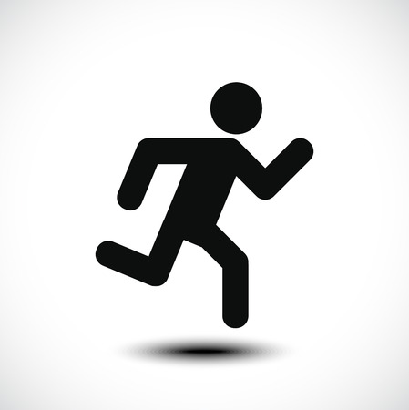 Running man icon. Vector illustrationのイラスト素材