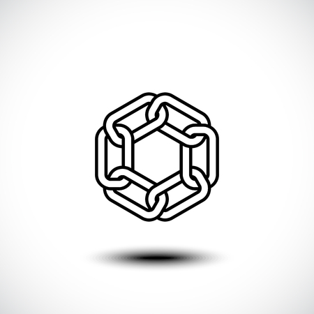 Chain icon or link icon. Vector illustrationのイラスト素材