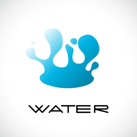 Water splash icon. Vector illustrationのイラスト素材
