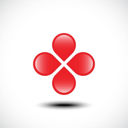 Abstract flower icon. Vector illustrationのイラスト素材