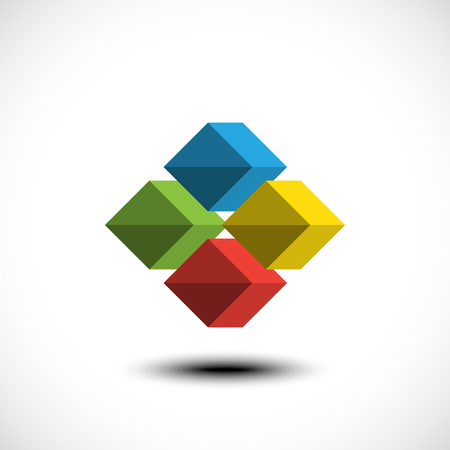 Cubes icon. Vector illustrationのイラスト素材