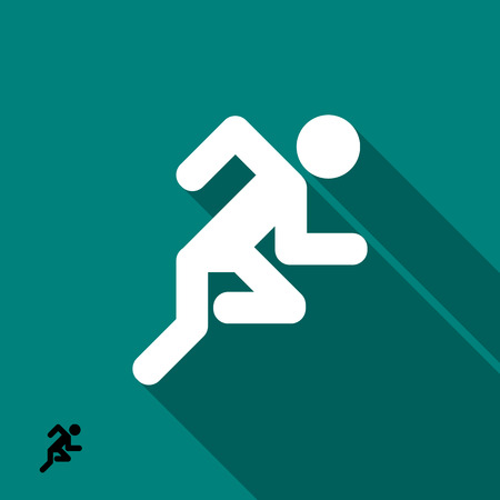 Running man icon. Vector illustrationのイラスト素材