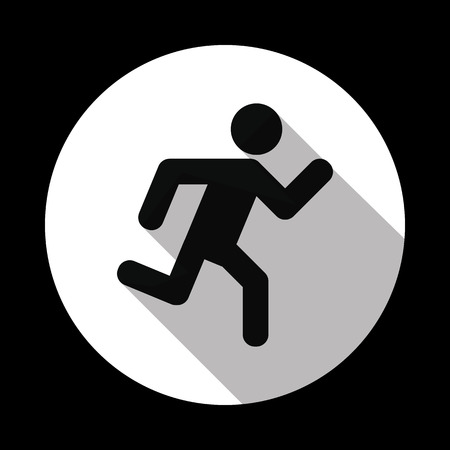Running man icon. Vector illustrationのイラスト素材