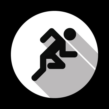 Running man icon. Vector illustrationのイラスト素材