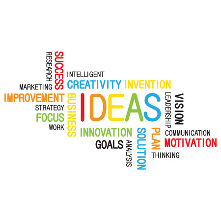 Ideas concept made with words, Vector illustration.のイラスト素材