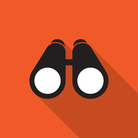 Flat telescope icon. Vector illustrationのイラスト素材
