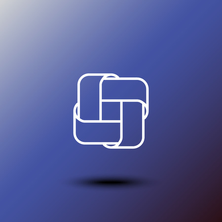 Abstract looped ribbon vector. Media loop symbol. Vector illustrationのイラスト素材