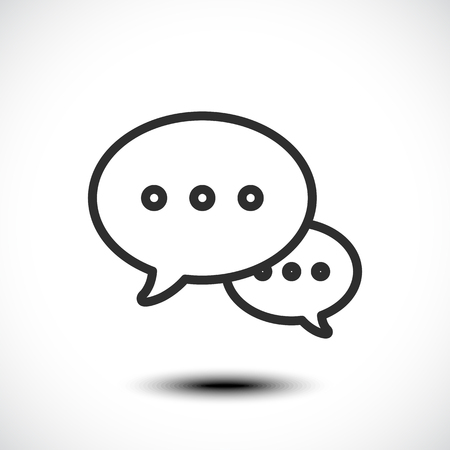 Speech bubble icon. Vector illustrationのイラスト素材