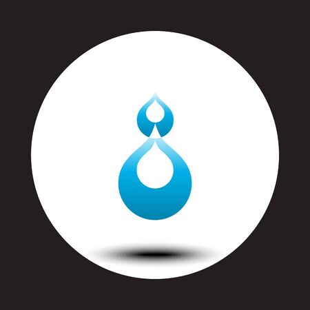 Abstract blue water drop. Vector creative concept.のイラスト素材