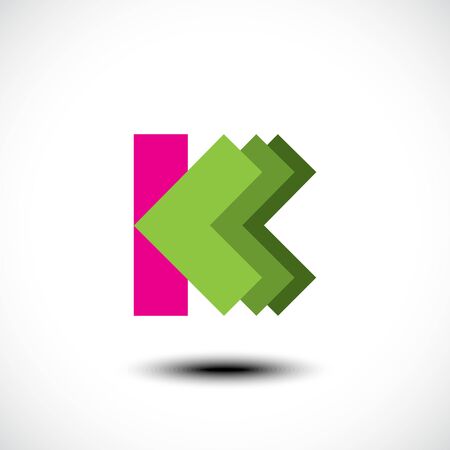 Letter K icon design template elements. Vector illustrationのイラスト素材