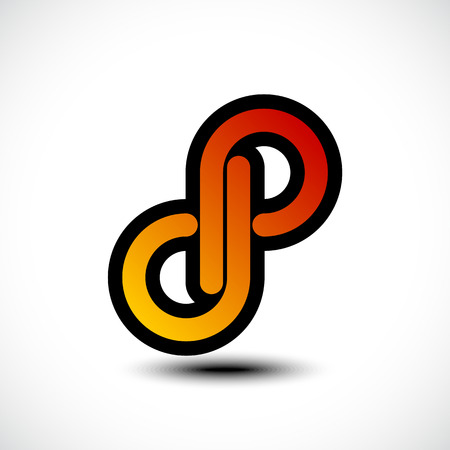 Abstract Letter 8 number icon symbol. Vector illustrationのイラスト素材