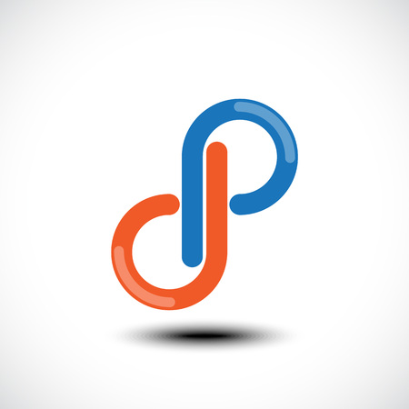 Abstract Letter 8 number icon symbol. Vector illustrationのイラスト素材
