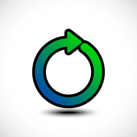 Circle vector arrow. Vector illustrationのイラスト素材