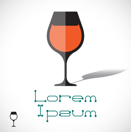 The wineglass icon. Goblet symbol. Vector illustrationのイラスト素材