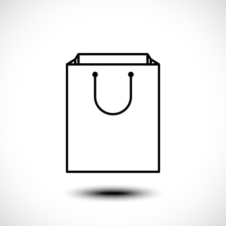 Shopping bag icon isolated on white background, vector illustrationのイラスト素材