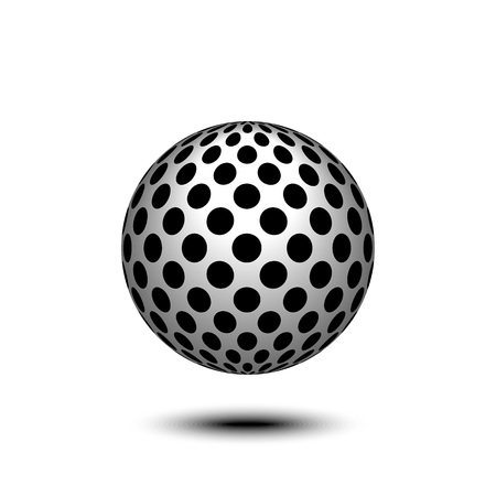 Abstract Design Elements of sphere with dots.のイラスト素材