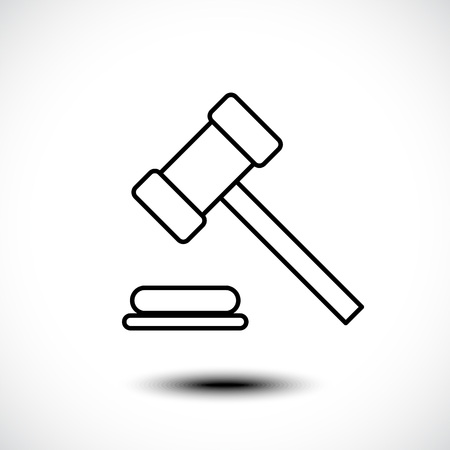 Auction line icon. Vector illustrationのイラスト素材