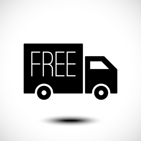 Free delivery icon. Vector illustrationのイラスト素材