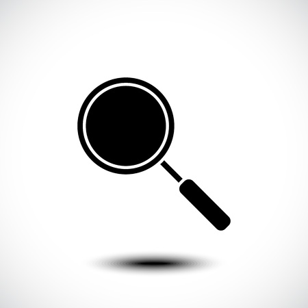 Magnifying glass or search icon, flat vector graphic on isolated background. Vector illustrationのイラスト素材