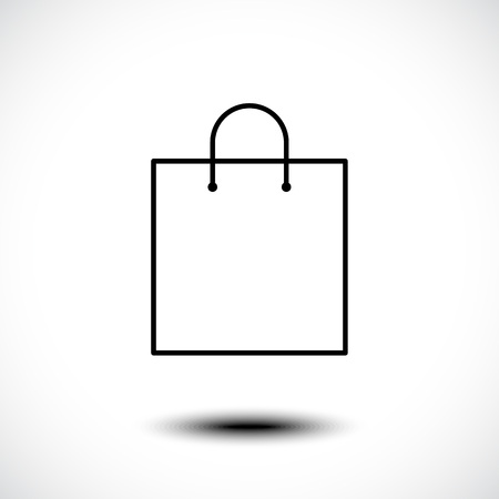 Shopping bag line icon. Vector illustrationのイラスト素材