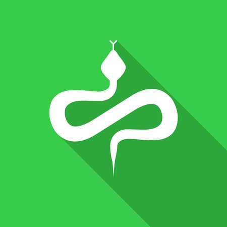 Black snake logo design. Snake sign vector illustrationのイラスト素材