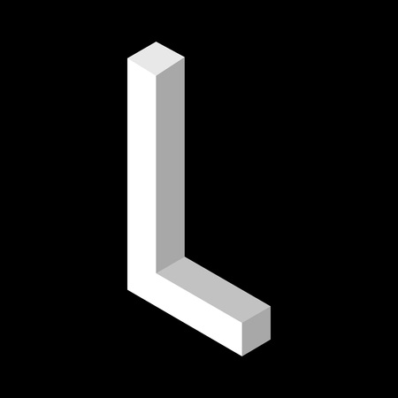 3d Letter L logo icon design template element. Vector illustrationのイラスト素材