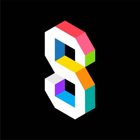 3d Colorful Letter S logo icon design template element. Vector illustration
