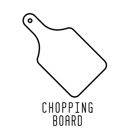 Chopping board line icon. Vector illustrationのイラスト素材