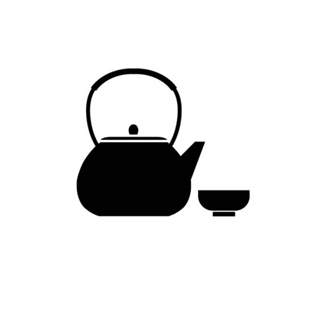 Tea Pot icon. Tea pot silhouette. Vector illustrationのイラスト素材