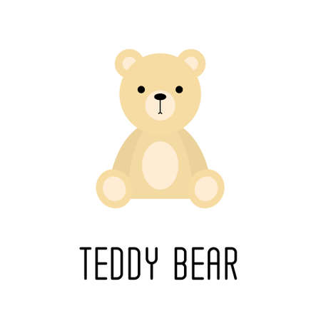 Teddy bear soft toy icon, vector illustrationのイラスト素材