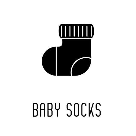 Baby socks line icon. Vector illustrationのイラスト素材