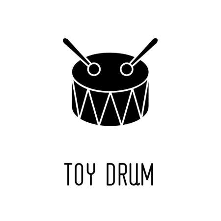 Toy drum icon. Vector illustrationのイラスト素材