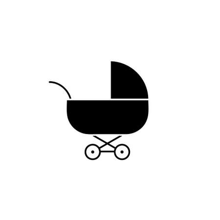 Baby stroller icon. Vector illustration.のイラスト素材