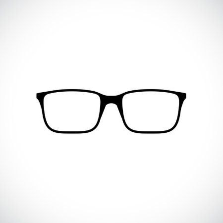 Glasses icon, eyeglasses sign and symbol. Vector illustration.のイラスト素材