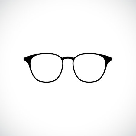 Glasses icon, eyeglasses sign and symbol. Vector illustration.のイラスト素材