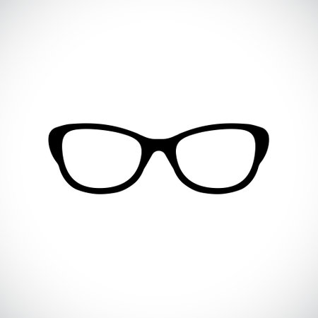 Glasses icon, eyeglasses sign and symbol. Vector illustration.のイラスト素材