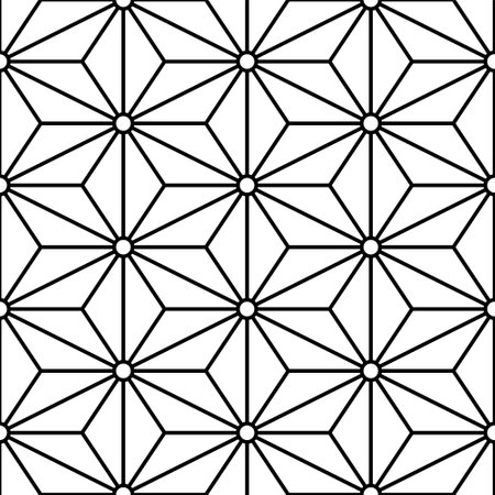 Seamless geometric pattern. Black linear pattern. Wallpapers for your design. Vector illustration.のイラスト素材