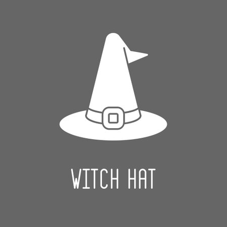 Witch hat icon. Vector illustration.