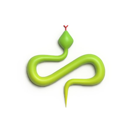 3d snake logo design. Snake sign vector illustrationの写真素材