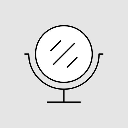 Mirror line icon, outline vector sign, linear style pictogram isolated on white. Symbol, logo illustration.のイラスト素材