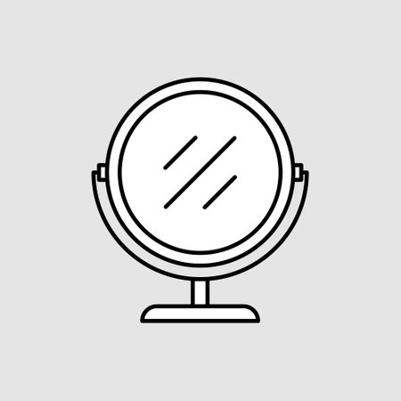Mirror line icon, outline vector sign, linear style pictogram isolated on white. Symbol, logo illustration.のイラスト素材