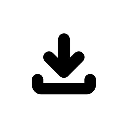 Download icon isolated on white background. Load internet data symbol. Trendy and modern icon in 3d style for web design.のイラスト素材