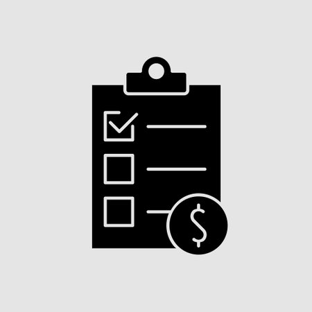 Price list silhouette icon. Vector illustration.のイラスト素材