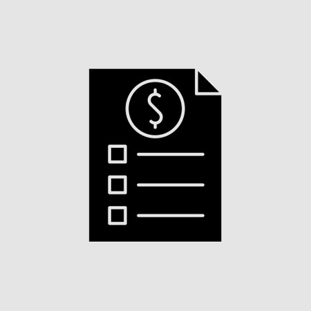 Price list silhouette icon. Vector illustration.のイラスト素材